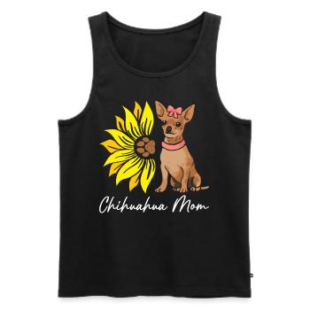 Chihuahua Mom Funny Dog Pet Lover - Men's Premium Organic Tank Top - black - Front - Michal (187cm)