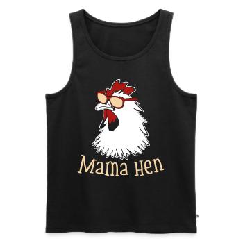 Maman Poule Poulet Maman Fermier Animal De Ferme - Débardeur bio Premium Homme - noir - Devant - AI Model Male 178 light (178cm)
