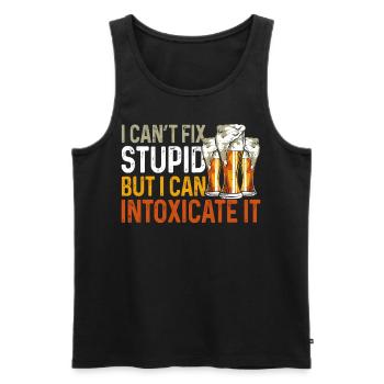 Bartender Mixologist I Can't Fix - Männer Premium Bio Tank Top - Schwarz - Vorne - Michal (187cm)