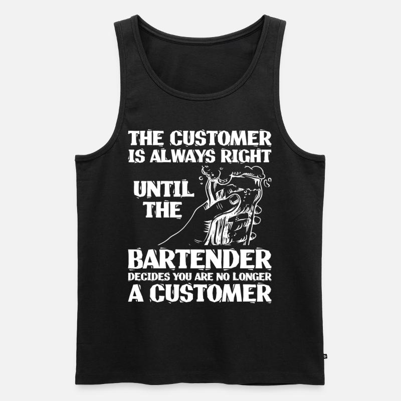 Bartender Mixologist The Customer - Männer Premium Bio Tank Top - Schwarz