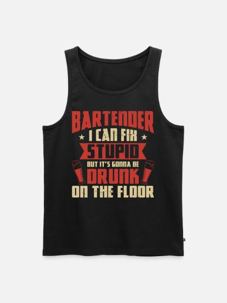 Bartender Mixologist Bartender I - Men's Premium Organic Tank Top - black