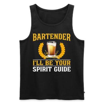 Bartender Mixologist Bartender - Männer Premium Bio Tank Top - Schwarz - Vorne - AI Model Male 178 light (178cm)