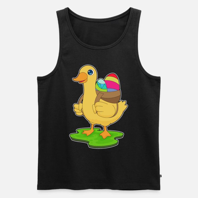Duck Easter Easter Eggs - Men's Premium Organic Tank Top - black