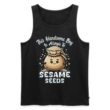 Capsule Fruit Allergy Allergic To Seeds - Men's Premium Organic Tank Top - black - Front - AI Model Male 178 light (178cm)