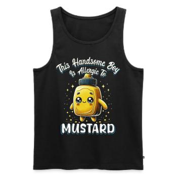 Mustard Allergy Allergic To Mustard - Men's Premium Organic Tank Top - black - Front - Michal (187cm)