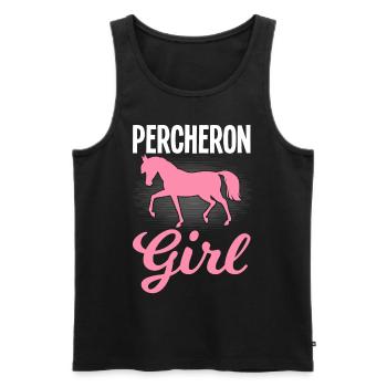 Percheron Girl Horse Lover Horse Girl - Débardeur bio Premium Homme - noir - Devant - Michal (187cm)