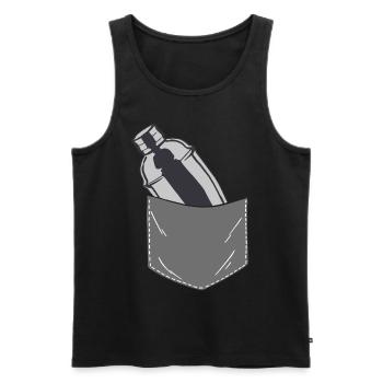 Bartender Mixologist Pocket - Men's Premium Organic Tank Top - black - Front - AI Model Male 178 light (178cm)