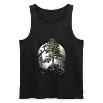 Forêt Nature Nature Amoureux Arbres Arbre - Débardeur bio Premium Homme - noir - Devant - AI Model Male 178 light (178cm)
