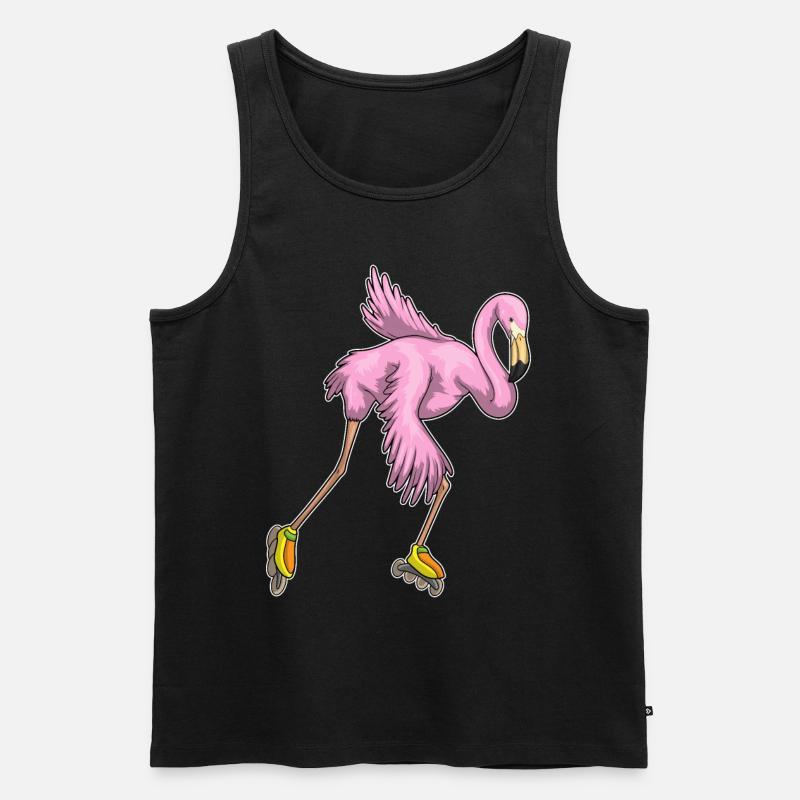 Flamingo Inline skating Rollschuhe - Männer Premium Bio Tank Top - Schwarz