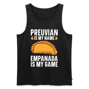 Empanada Spanish Dumpling Mexican - Men's Premium Organic Tank Top - black - Front - AI Model Male 178 light (178cm)
