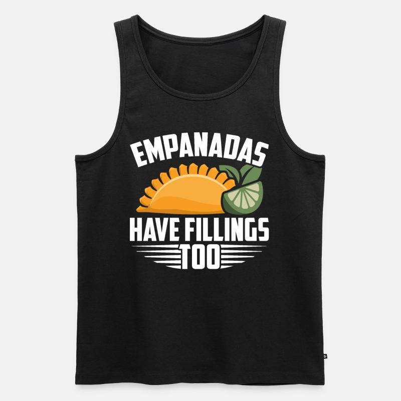 Empanada Spanische Teigtasche Mexikanisch - Männer Premium Bio Tank Top - Schwarz