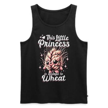 Wheat allergy - Men's Premium Organic Tank Top - black - Front - AI Model Male 178 light (178cm)