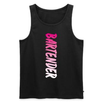 Bartender Mixologist Bartender - Men's Premium Organic Tank Top - black - Front - AI Model Male 178 light (178cm)