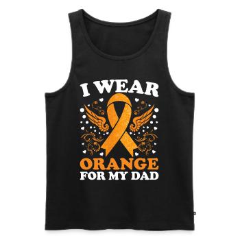 COPD Awareness Lung Disease COPD Krieger - Men's Premium Organic Tank Top - black - Front - Michal (187cm)