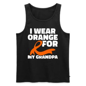 COPD Awareness Lung Disease COPD Krieger - Men's Premium Organic Tank Top - black - Front - Michal (187cm)