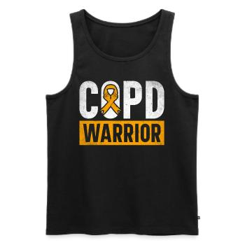 COPD Awareness Lung Disease COPD Krieger - Men's Premium Organic Tank Top - black - Front - Michal (187cm)