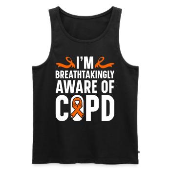 COPD Awareness Lung Disease COPD Krieger - Men's Premium Organic Tank Top - black - Front - Michal (187cm)