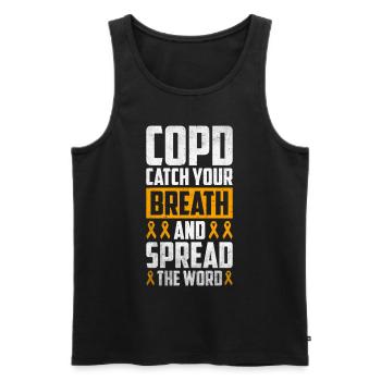 COPD Awareness Lung Disease COPD Krieger - Men's Premium Organic Tank Top - black - Front - Michal (187cm)