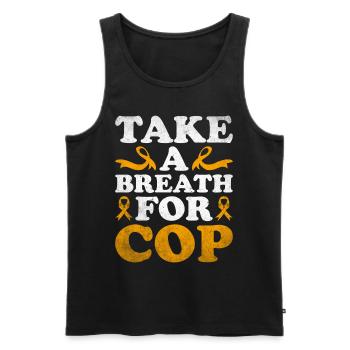 COPD Awareness Lung Disease COPD Krieger - Men's Premium Organic Tank Top - black - Front - Michal (187cm)