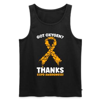 COPD Awareness Lung Disease COPD Krieger - Men's Premium Organic Tank Top - black - Front - Michal (187cm)