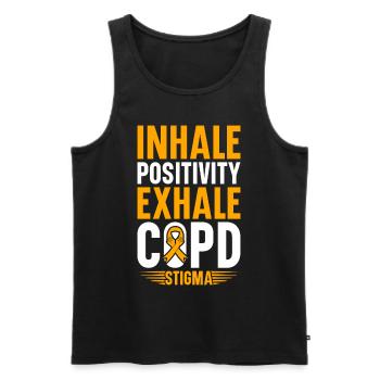 COPD Awareness Lung Disease COPD Krieger - Men's Premium Organic Tank Top - black - Front - Michal (187cm)
