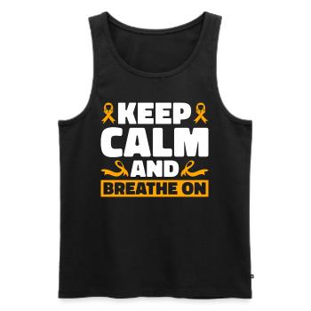 COPD Awareness Lung Disease COPD Krieger - Men's Premium Organic Tank Top - black - Front - Michal (187cm)