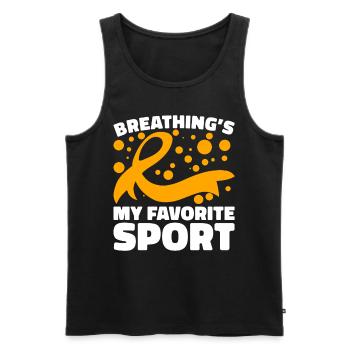 COPD Awareness Lung Disease COPD Krieger - Men's Premium Organic Tank Top - black - Front - Michal (187cm)