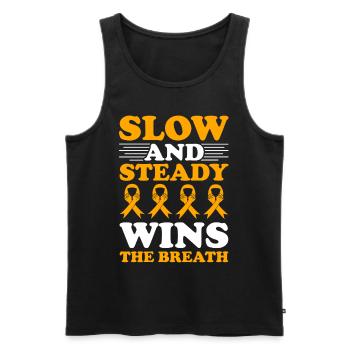 COPD Awareness Lung Disease COPD Krieger - Men's Premium Organic Tank Top - black - Front - Michal (187cm)