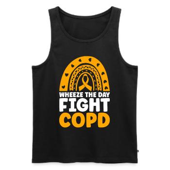 COPD Awareness Lung Disease COPD Krieger - Men's Premium Organic Tank Top - black - Front - Michal (187cm)