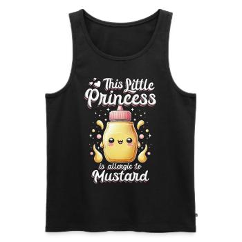 Mustard allergy - Men's Premium Organic Tank Top - black - Front - AI Model Male 178 light (178cm)