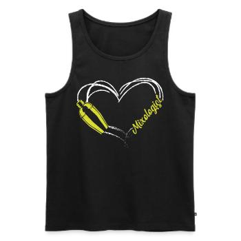 Bartender Mixologist Heart - Men's Premium Organic Tank Top - black - Front - AI Model Male 178 light (178cm)