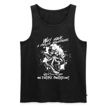 Pantheon - Cthulhu Kult Lovecraft Necronomicon - Männer Premium Bio Tank Top - Schwarz - Vorne - AI Model Male 178 light (178cm)