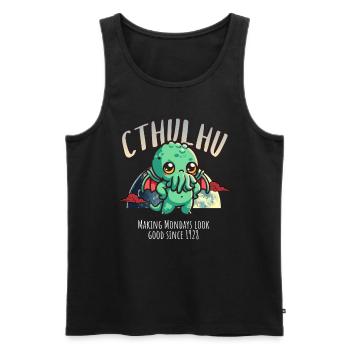 Montag 1928 - Cthulhu Kult Lovecraft Necronomicon - Männer Premium Bio Tank Top - Schwarz - Vorne - AI Model Male 178 light (178cm)