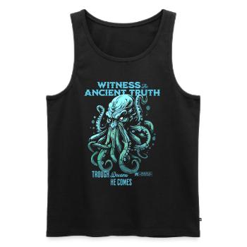 Ancient Truth Cthulhu Kult Lovecraft Necronomicon - Männer Premium Bio Tank Top - Schwarz - Vorne - AI Model Male 178 light (178cm)