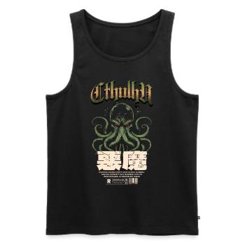 Japanisch - Cthulhu Kult Lovecraft Necronomicon - Männer Premium Bio Tank Top - Schwarz - Vorne - AI Model Male 178 light (178cm)