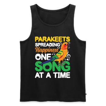 Parakeets Spreading Happiness One Song At A Time - Männer Premium Bio Tank Top - Schwarz - Vorne - Michal (187cm)