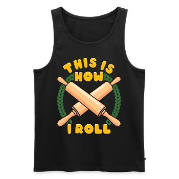 Bread Baking Bread Maker - Men's Premium Organic Tank Top - black - Front - AI Model Male 178 light (178cm)