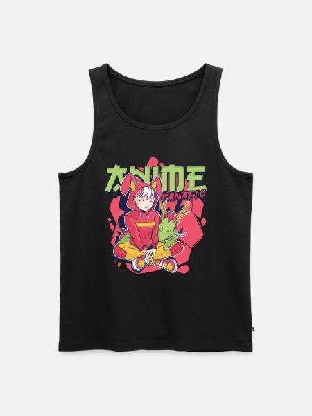 Anime Fanatic - Männer Premium Bio Tank Top - Schwarz