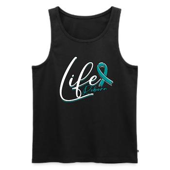 Detoxification Withdrawal Addict Life Reborn - Men's Premium Organic Tank Top - black - Front - AI Model Male 178 light (178cm)