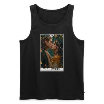 Tarot Cards Tarot Card The Lovers The Lovers - Men's Premium Organic Tank Top - black - Front - AI Model Male 178 light (178cm)