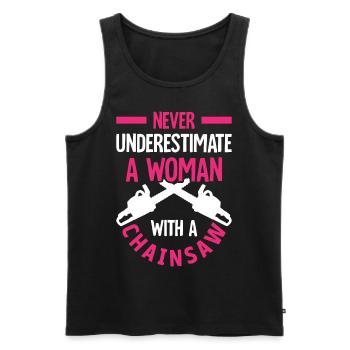 Arborists Woodworkers Lumberjacks Women A Fr - Men's Premium Organic Tank Top - black - Front - Michal (187cm)