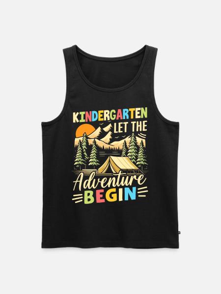 Kindergarten Let The Adventure Begin - Men's Premium Organic Tank Top - black