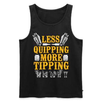 Bartender Mixologist Less Quipping - Männer Premium Bio Tank Top - Schwarz - Vorne - AI Model Male 178 light (178cm)