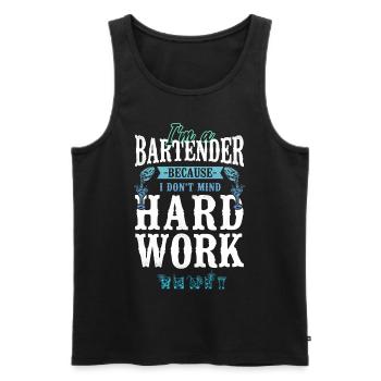 Bartender Mixologist I'm A - Männer Premium Bio Tank Top - Schwarz - Vorne - Michal (187cm)