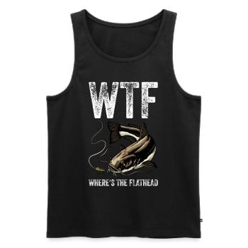 Catfish Angler Catfish Catfishing Catfish Fishing - Men's Premium Organic Tank Top - black - Front - AI Model Male 178 light (178cm)