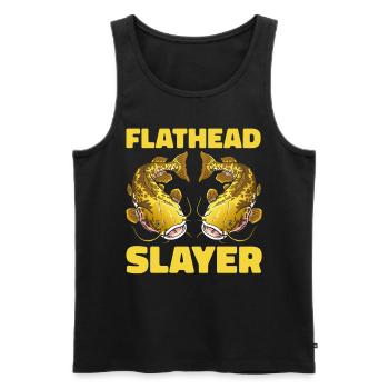 Catfish Angler Catfish Catfishing Catfish Fishing - Men's Premium Organic Tank Top - black - Front - AI Model Male 178 light (178cm)
