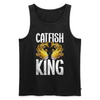 Catfish Angler Catfish Catfishing Catfish Fishing - Men's Premium Organic Tank Top - black - Front - AI Model Male 178 light (178cm)