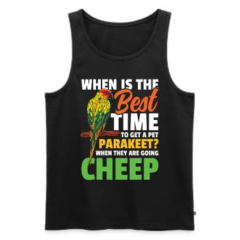 When Is The Best Time To Get A Pet Parakeet - Männer Premium Bio Tank Top - Schwarz - Vorne - Michal (187cm)