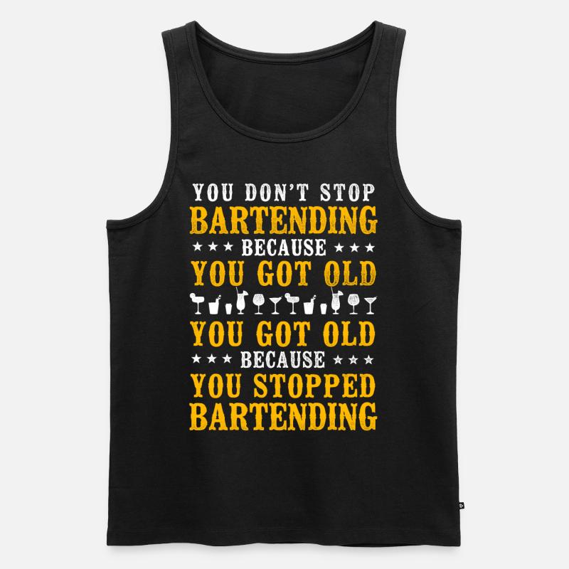 Bartender Mixologist Retired You - Männer Premium Bio Tank Top - Schwarz
