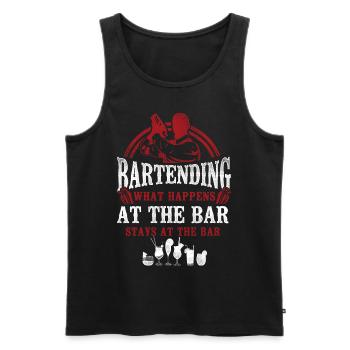 Bartender Mixologist Bartending - Männer Premium Bio Tank Top - Schwarz - Vorne - AI Model Male 178 light (178cm)